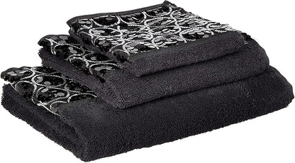 Sinatra Towel Set — Sequin Mosaic Border 3-Piece Glamour Luxury Bath Collection