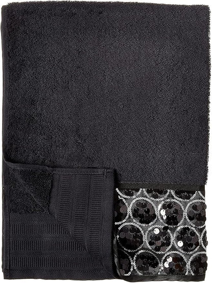 Sinatra Towel Set — Sequin Mosaic Border 3-Piece Glamour Luxury Bath Collection