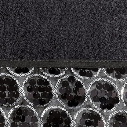 Sinatra Towel Set — Sequin Mosaic Border 3-Piece Glamour Luxury Bath Collection