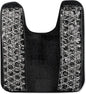 Sinatra Contour Rug — Sequin Mosaic Border Plush U-Shaped Anti-Slip Glamour Toilet Mat