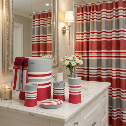 Ivanna Towel Set — Modern Stripe 3-Piece Luxury Bath Collection