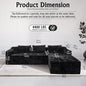 Shape Boneless Modular Sectional Couch Compressed Sofa Set Furniture