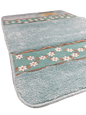 Maya Bath Rug — Embroidered Floral Garland Plush Anti-Slip Luxury Bathroom Mat