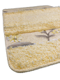 Melrose Bath Rug — Botanical Floral Border Plush Anti-Slip Luxury Bathroom Mat
