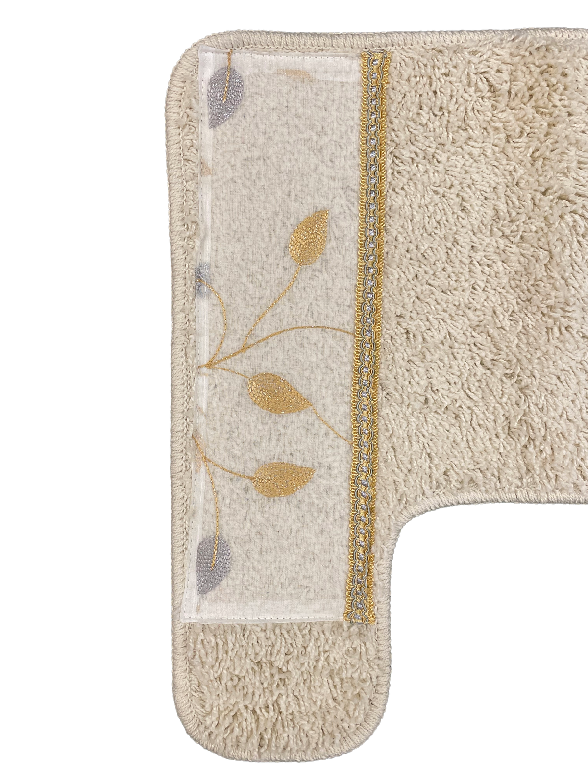 Birch Embroidered Contour Rug — Toilet Surround Accent Piece