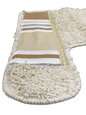 Ivanna Contour Rug — Modern Stripe Plush U-Shaped Anti-Slip Toilet Mat