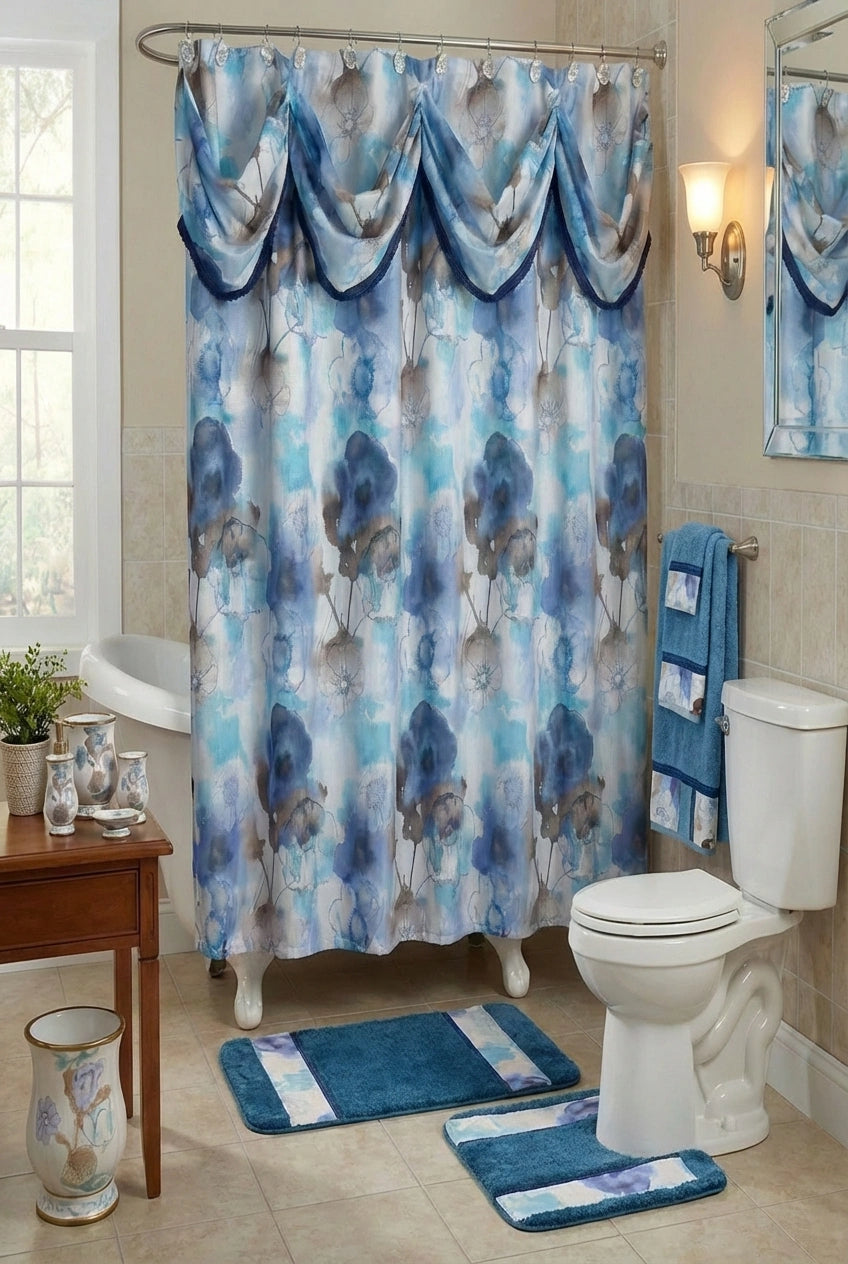 Judy Complete Bathroom Bundle — Full 10-Piece Romantic Botanical Floral Luxury Collection