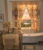 Vivian Beige Window Curtain — Baroque Gold Lace Embroidered Luxury Panel