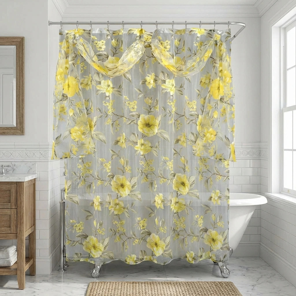 Melrose Complete Bathroom Bundle — Full 10-Piece Raised Botanical Cherry Blossom Luxury Collection