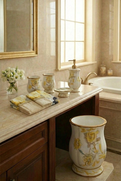 Judy Complete Bathroom Bundle — Full 10-Piece Romantic Botanical Floral Luxury Collection