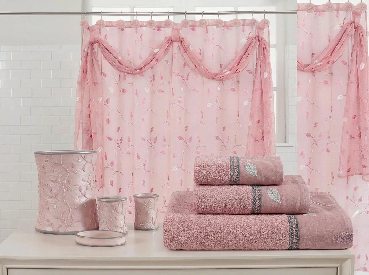 Birch Embroidered Towel Set — Luxurious 3-Piece Bath Collection